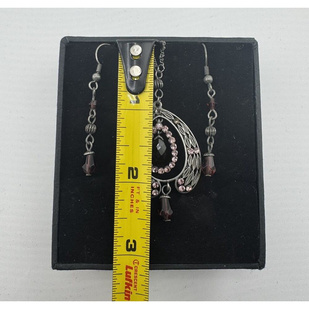 New Two's Company Necklace and Earring Set NIB - Picture 4 of 5